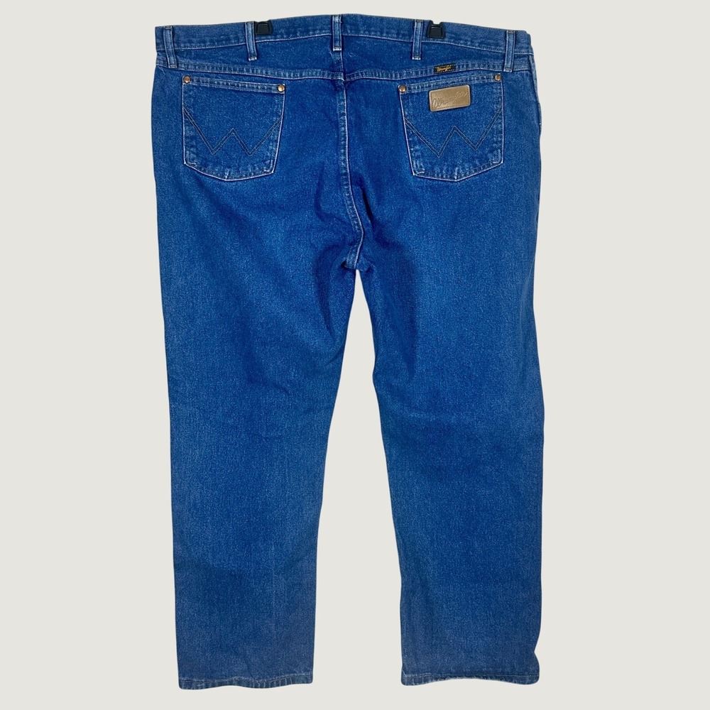 Wrangler Cowboy Cut Jeans Mens‎ 48x30 Blue Solid Relaxed Fit Western